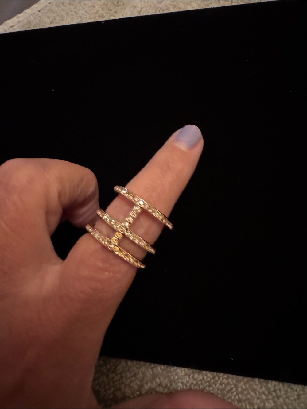 Gold Multi-Band Crystal Accent Ring - Women Jewelry